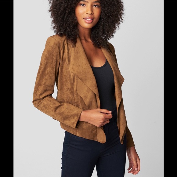 Soft Works Jackets & Blazers - SOFT WORKS-Cognac Brown Vegan Suede Jacket Large